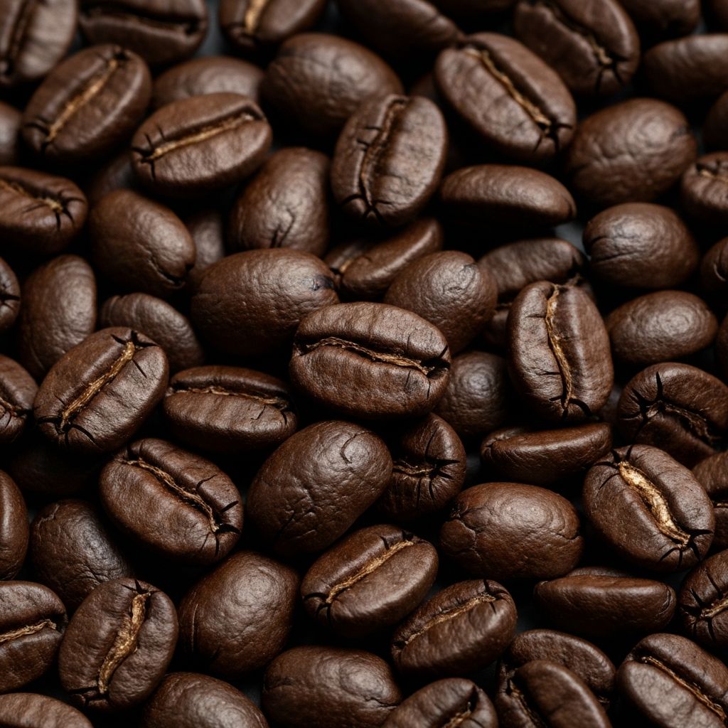 Brasilianische Kaffeebohnen, dunkle Röstung mit kräftiger Süße